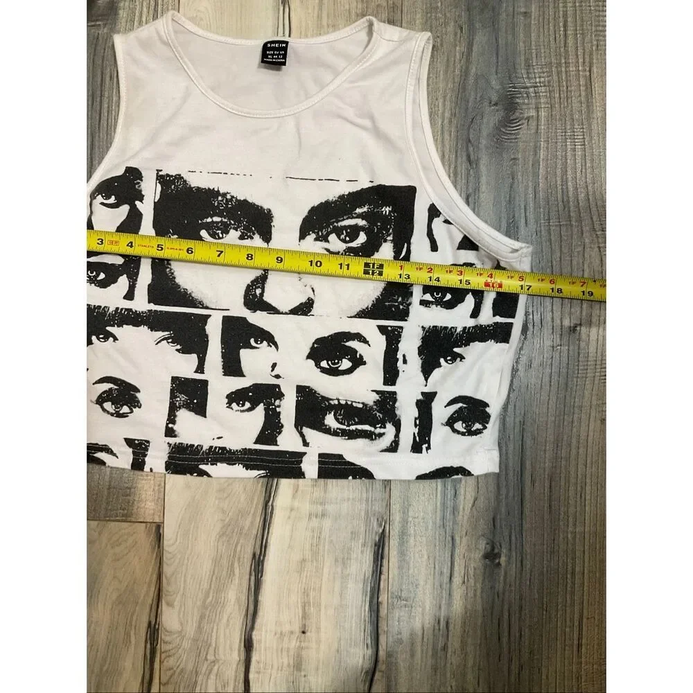 SHEIN crop tank , graphic white shirt size xl - Picture 7 of 7